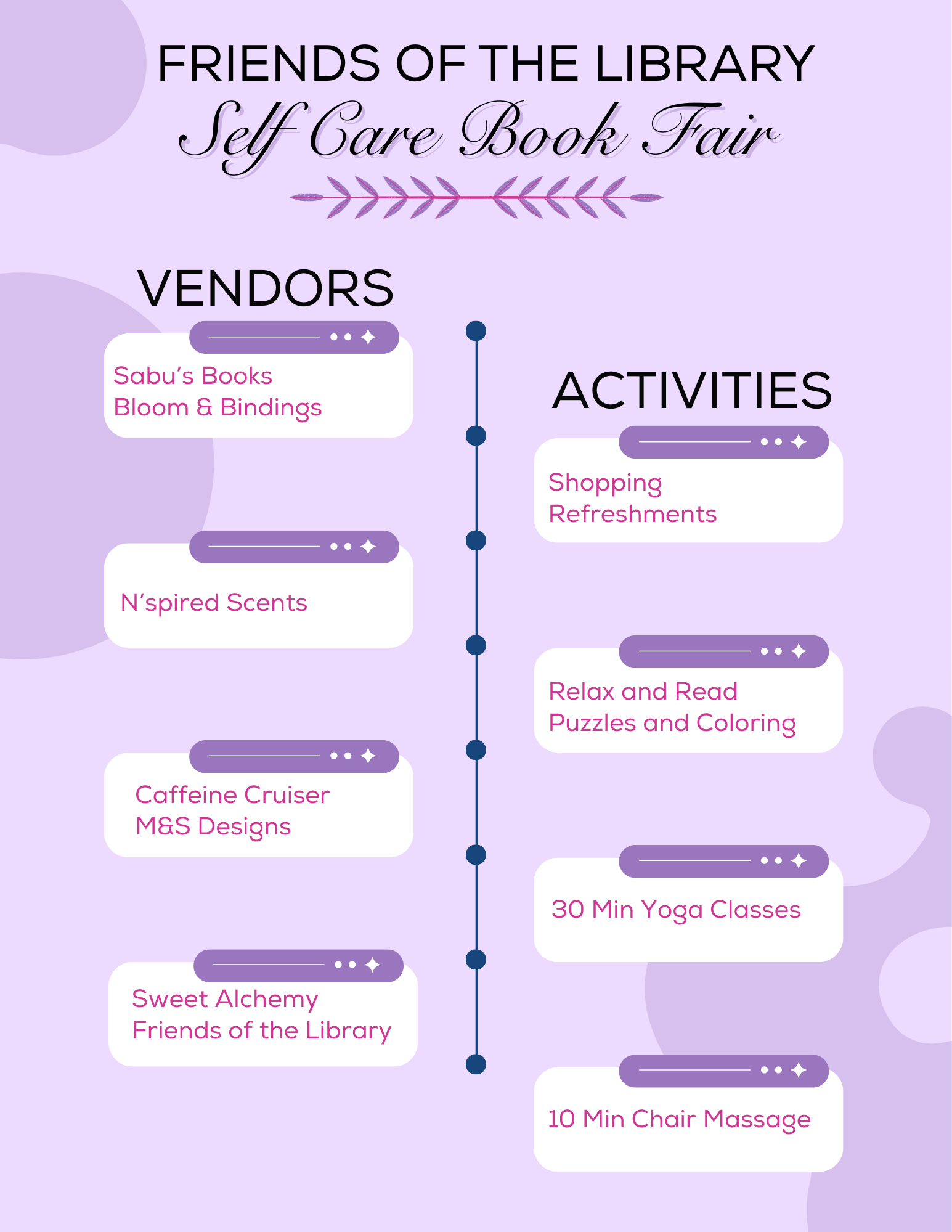 Self Care Book Fair Vendors